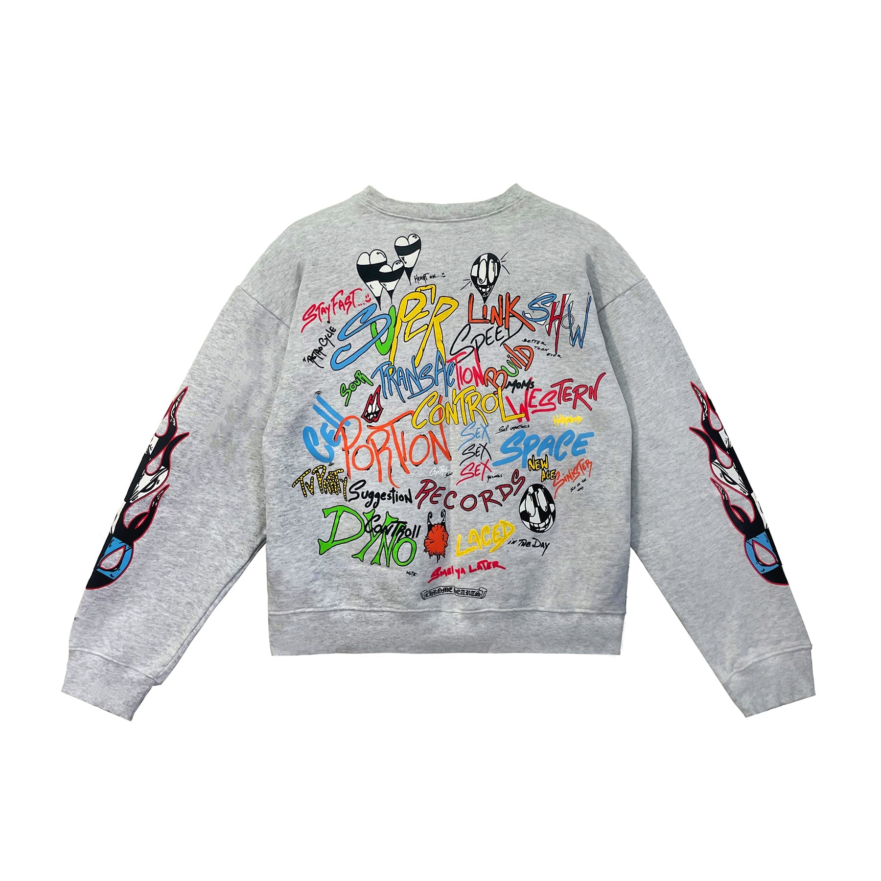 Chrome Hearts Matty Boy Flame Floral Sleeves Hoodie - SRM