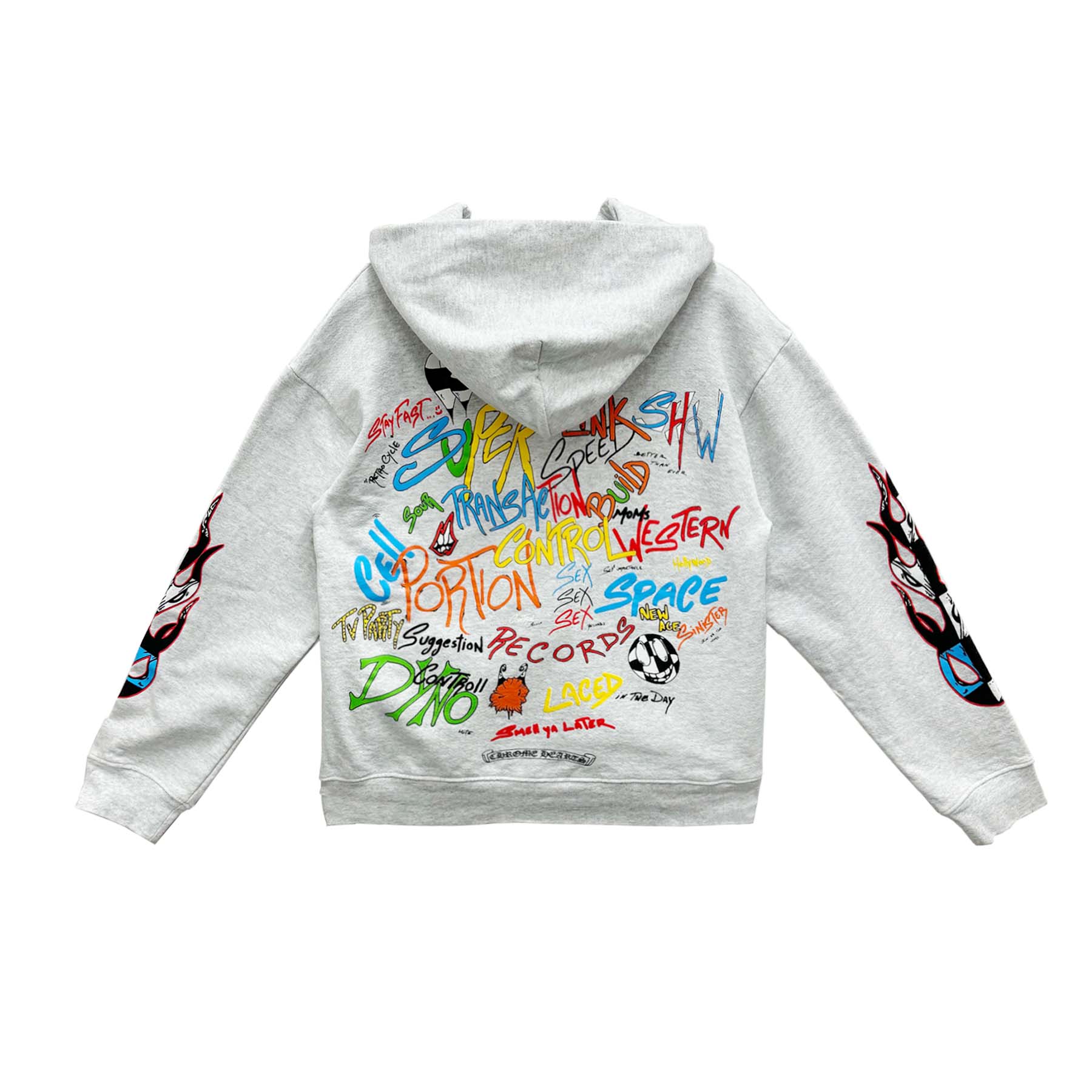 Chrome Hearts Matty Boy Flame Floral Sleeves Hoodie - SRM
