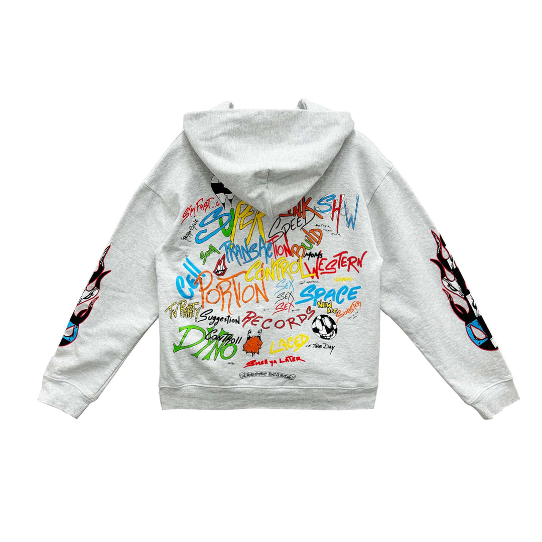 Chrome Hearts Matty Boy Flame Floral Sleeves Hoodie - SHENGLI ROAD MARKET