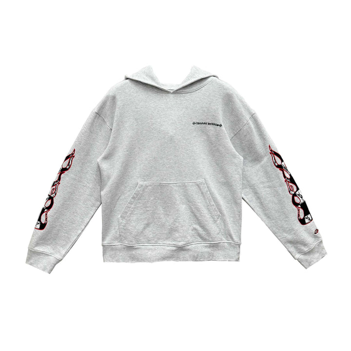 Chrome Hearts Matty Boy Flame Floral Sleeves Hoodie - SHENGLI ROAD MARKET