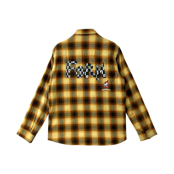 Chrome Hearts Matty Boy "FORM" Wool - Blend Plaid Shirt - SHENGLI ROAD MARKET