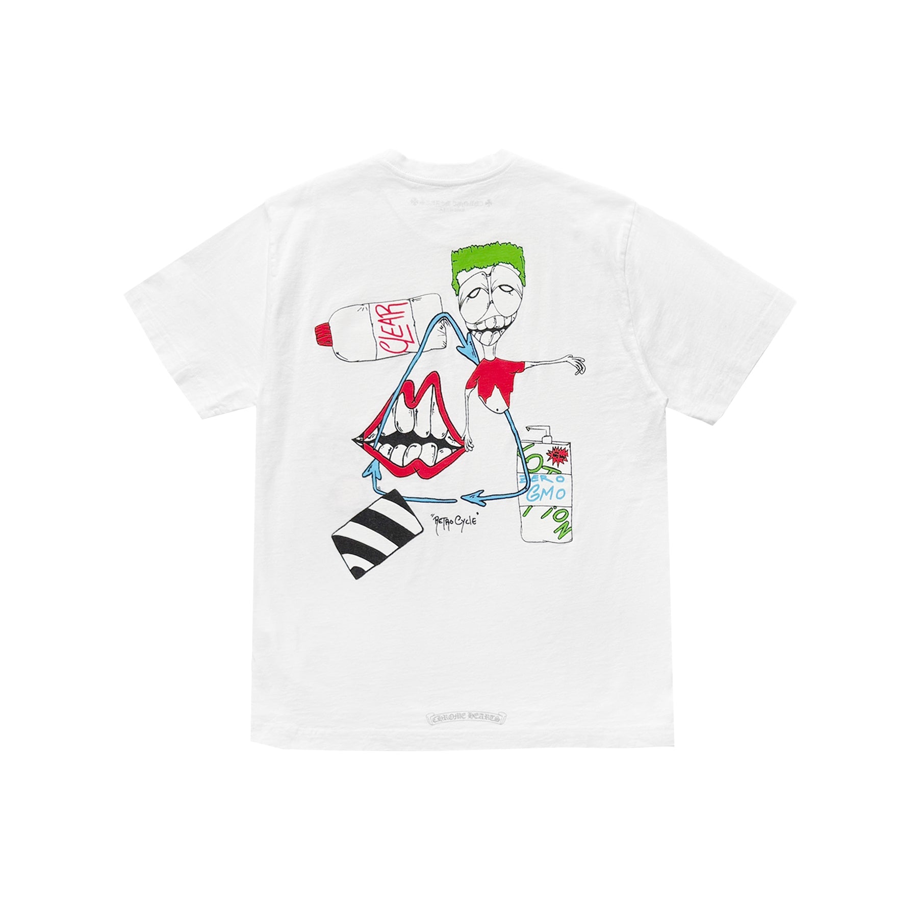 Chrome Hearts Matty Boy Graffiti Figure Print White Short Sleeve