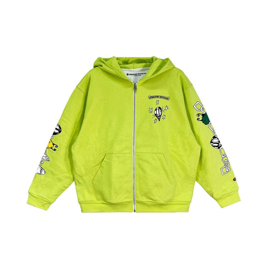 Chrome Hearts Matty Boy Green Zip Up Hoodie - SHENGLI ROAD MARKET