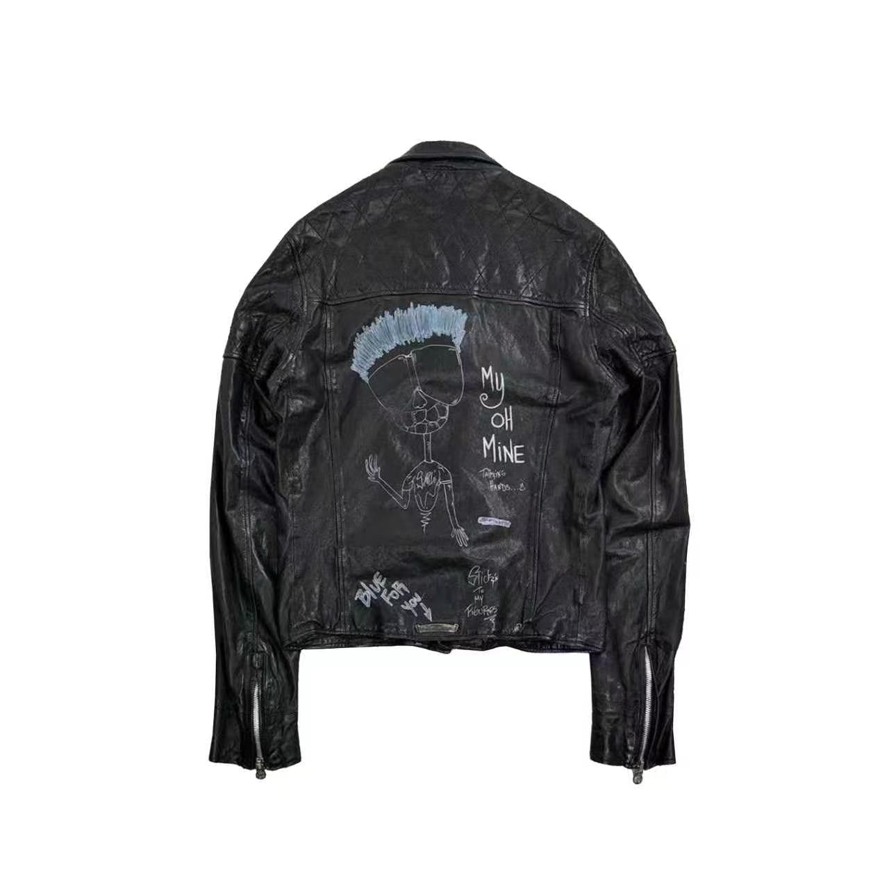 Chrome Hearts Matty Boy Hand Painted Leather Jacket - SRM