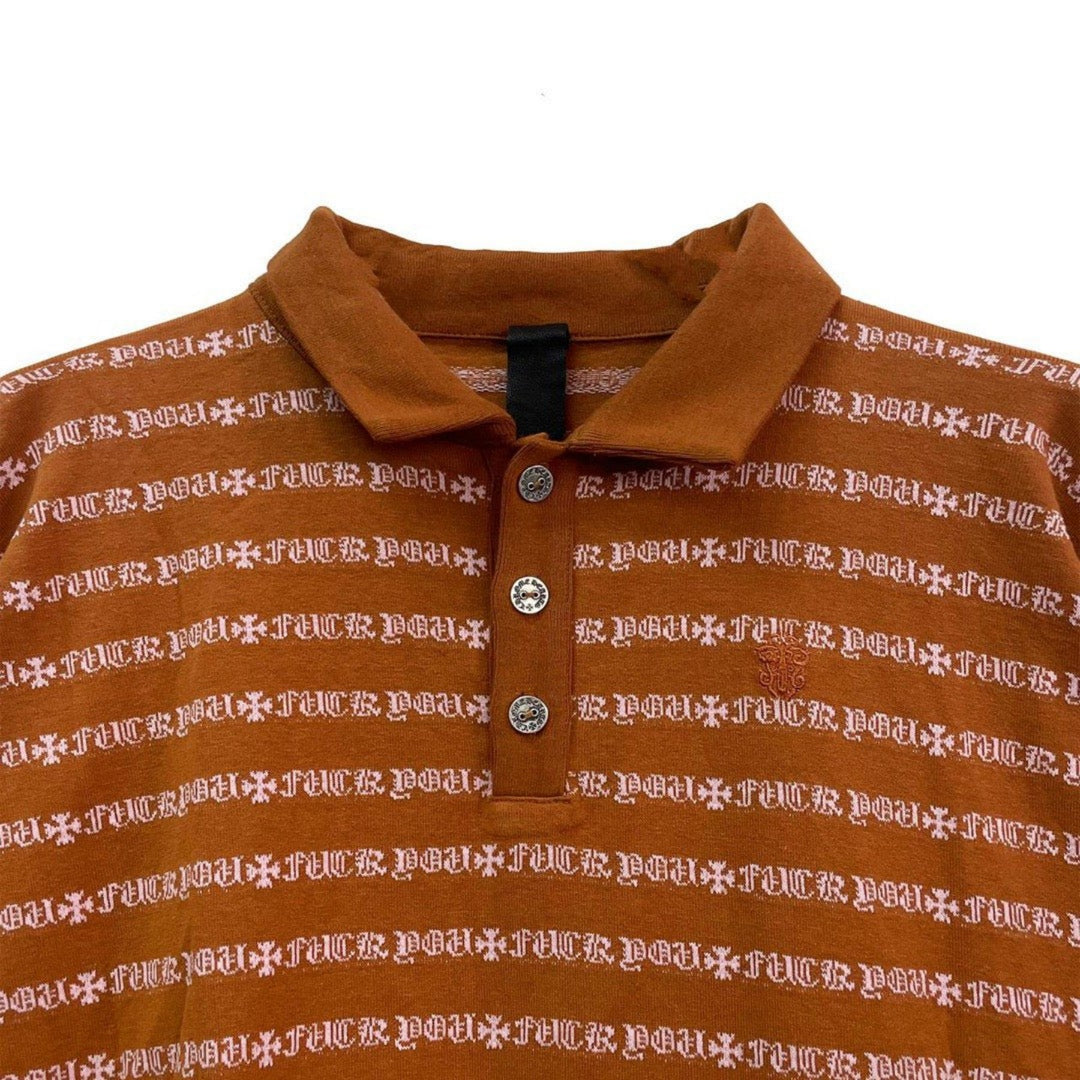 CHROME HEARTS (クロムハーツ) マティーボーイ限定ストライプロングスリーブポロ