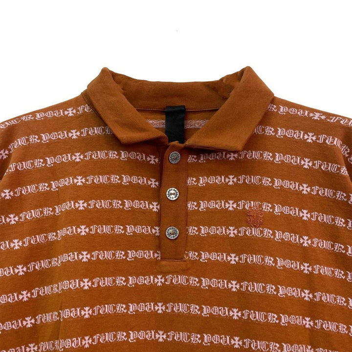 CHROME HEARTS (クロムハーツ) マティーボーイ限定ストライプロングスリーブポロ