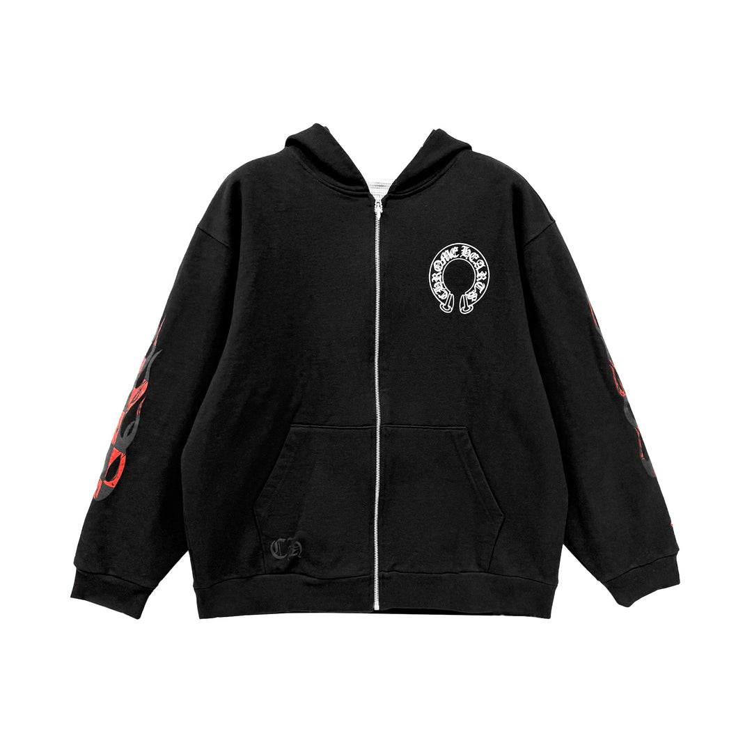 Chrome Hearts Matty Boy Sex Record Thermal Zip Up Hoodie - SHENGLI ROAD MARKET