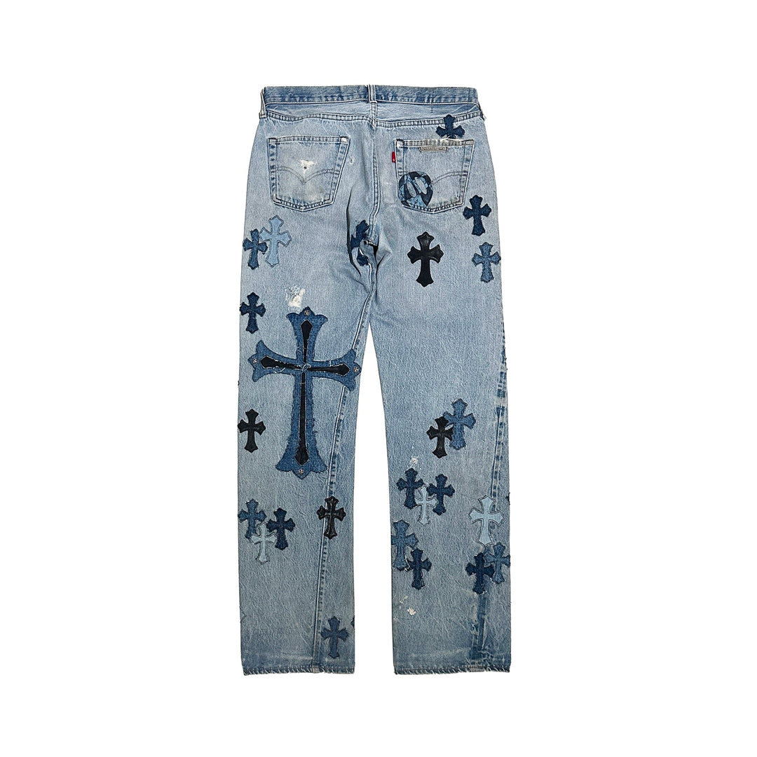 Chrome Hearts Matty Boy Sex Records Multi Cross Jeans - SHENGLI ROAD MARKET