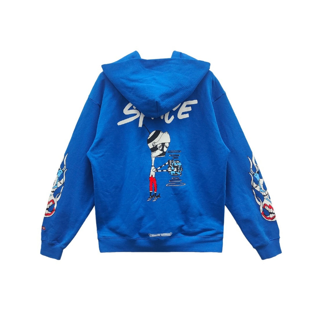 Chrome Hearts Matty Boy SPACE Logo Blue Hoodie - SHENGLI ROAD MARKET