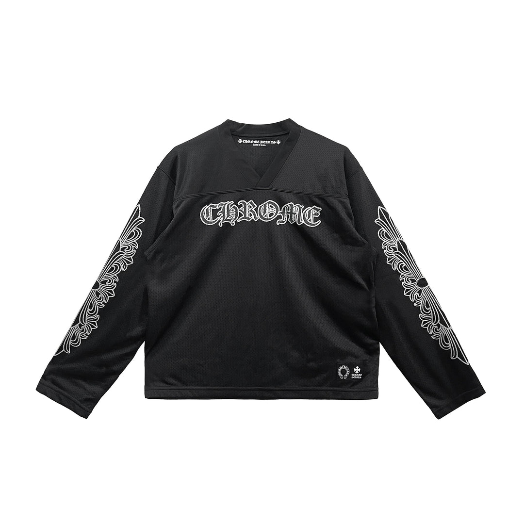 Chrome Hearts Mesh Ice Hockey Black Long Sleeve Tee - SHENGLI ROAD MARKET