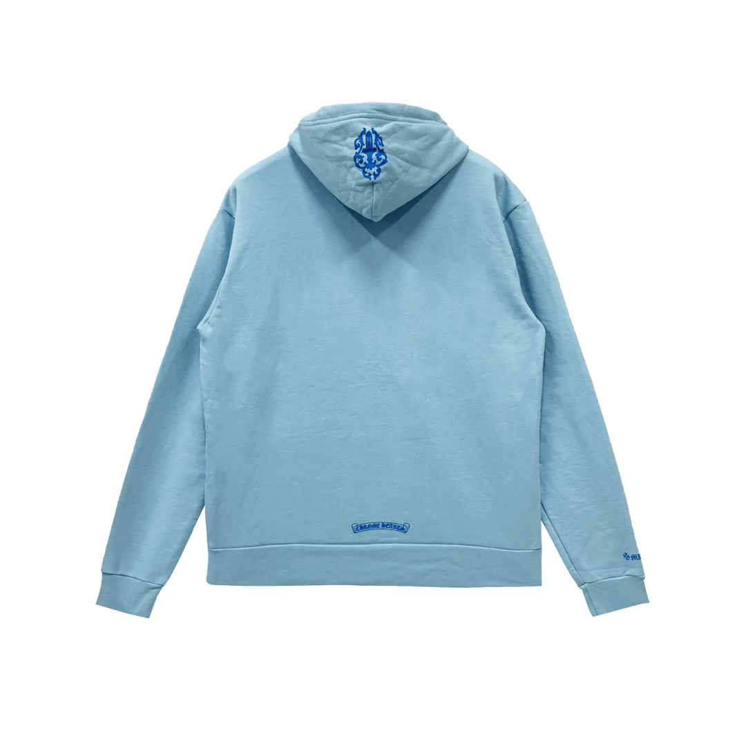 Chrome Hearts Miami Art Basel Exclusive Dagger Baby Blue Pullover Hoodie - SHENGLI ROAD MARKET