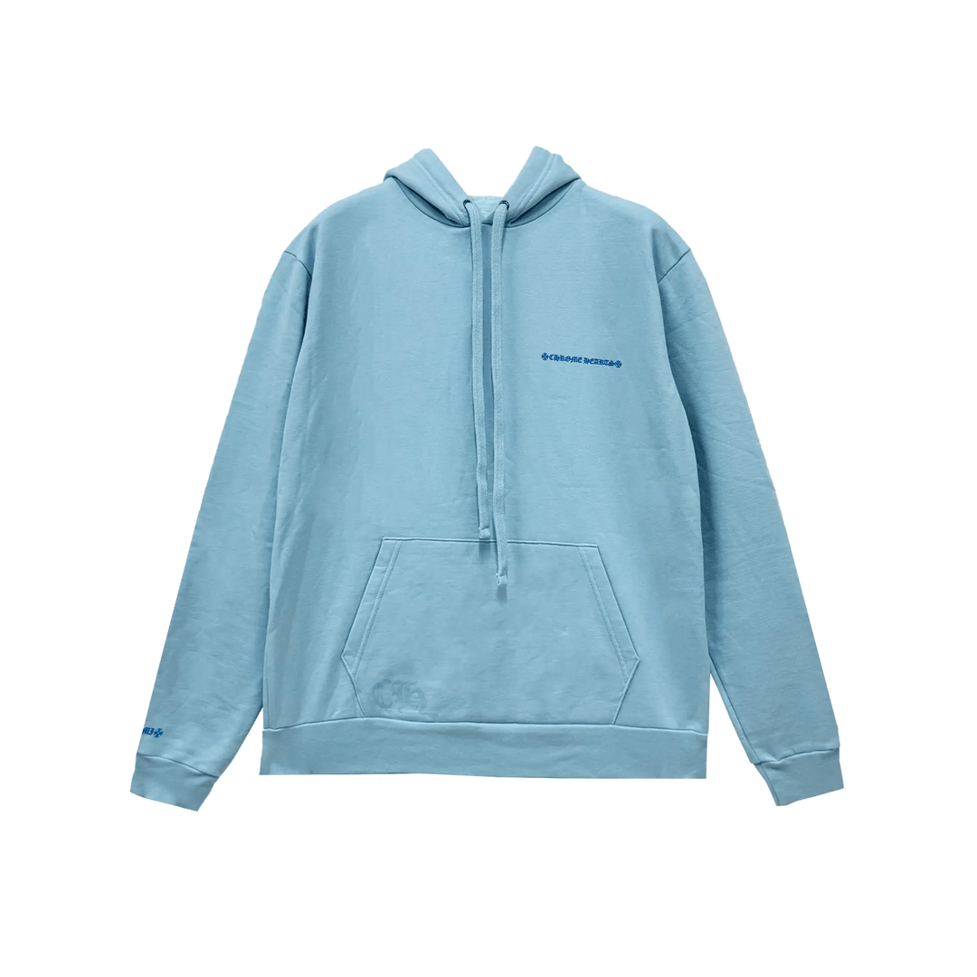 Chrome Hearts Miami Art Basel Exclusive Dagger Baby Blue Pullover Hoodie - SHENGLI ROAD MARKET