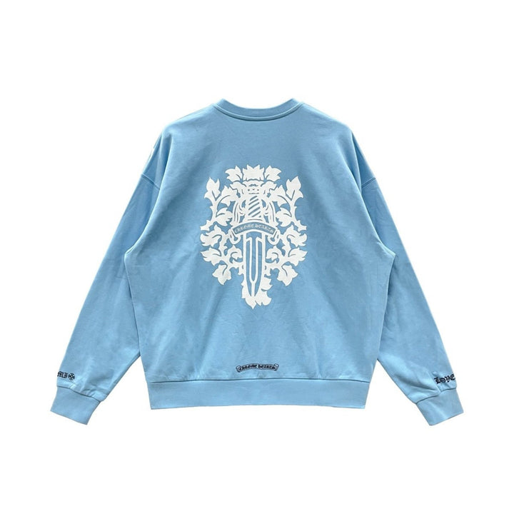 Chrome Hearts Miami Exclusive Blue Dagger Logo Sweatshirt - SHENGLI ROAD MARKET