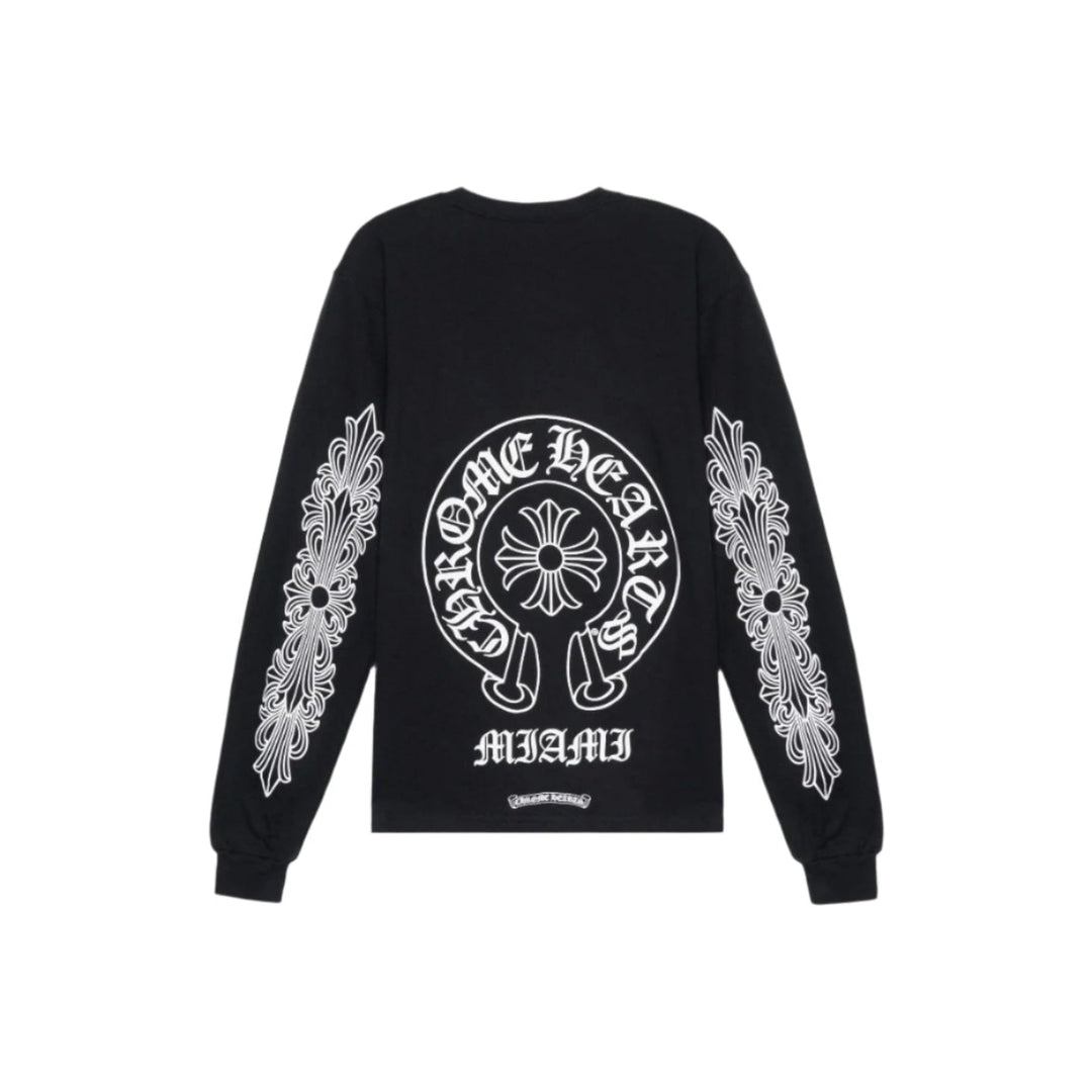 Chrome Hearts Miami Exclusive Horseshoe Logo Long Sleeve T-shirt - SHENGLI ROAD MARKET