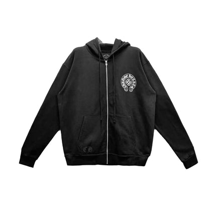 Chrome Hearts Miami Exclusive Horseshoe Logo Zip Up Hoodie - SHENGLI ROAD MARKET