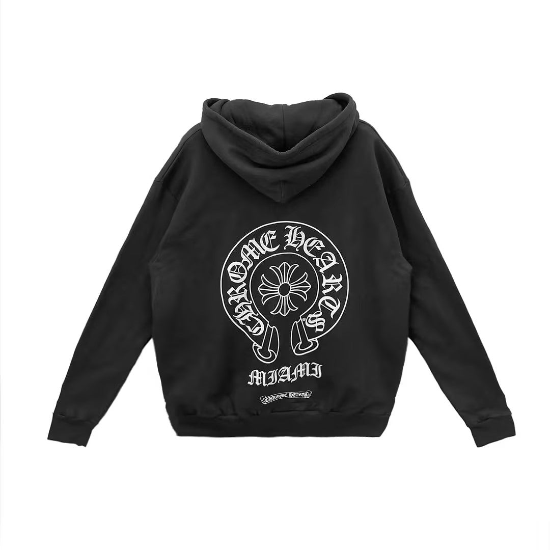 Chrome Hearts Miami Exclusive Horseshoe Logo Zip Up Hoodie - SHENGLI ROAD MARKET