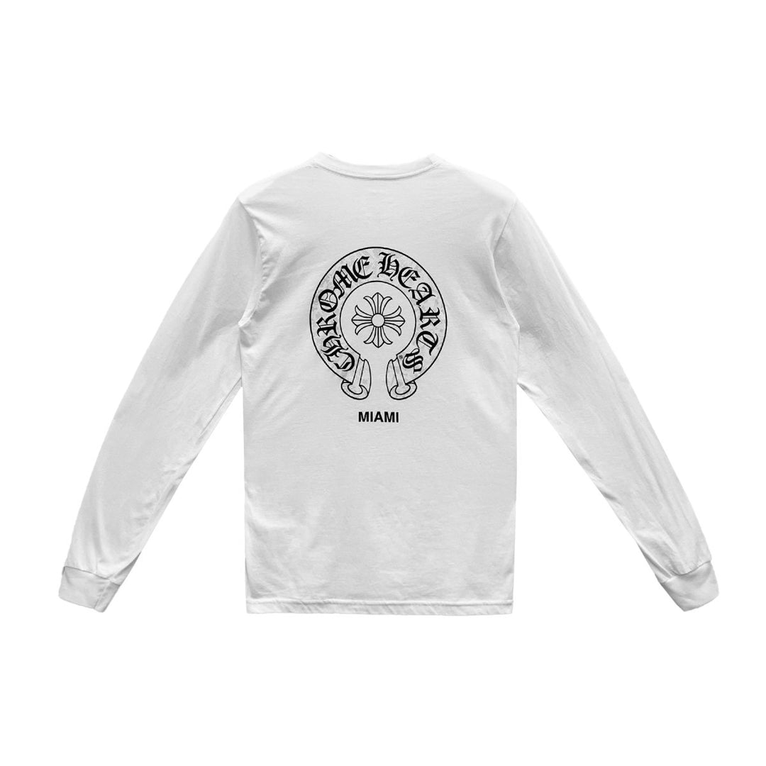 Chrome Hearts Miami Exclusive Horseshoe Long Sleeve Tee - SHENGLI ROAD MARKET