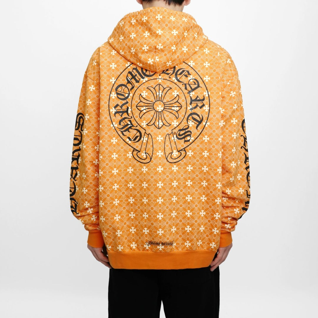 Chrome Hearts Miami Exclusive Horseshoe Zip Up Hoodie Motif Orange - SHENGLI ROAD MARKET