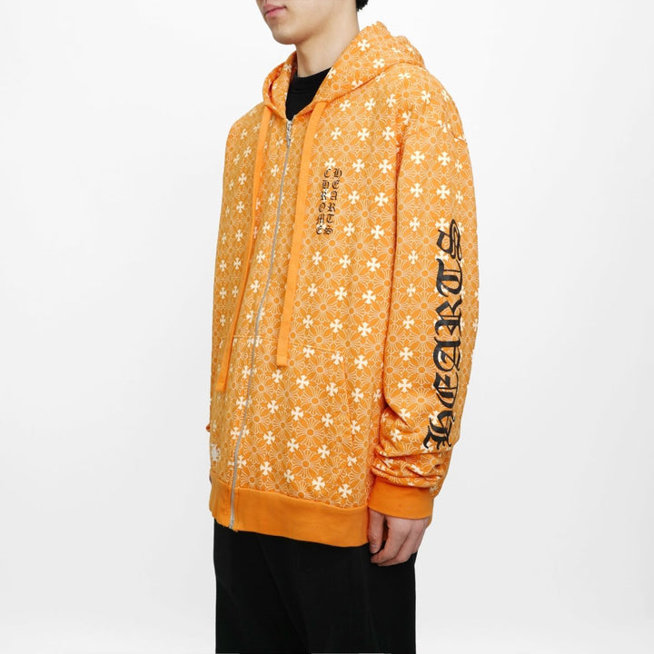 Chrome Hearts Miami Exclusive Horseshoe Zip Up Hoodie Motif Orange - SHENGLI ROAD MARKET