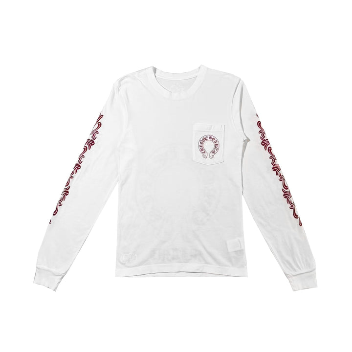 Chrome Hearts Miami Exclusive Red Horseshoe Long Sleeve Tee - SHENGLI ROAD MARKET