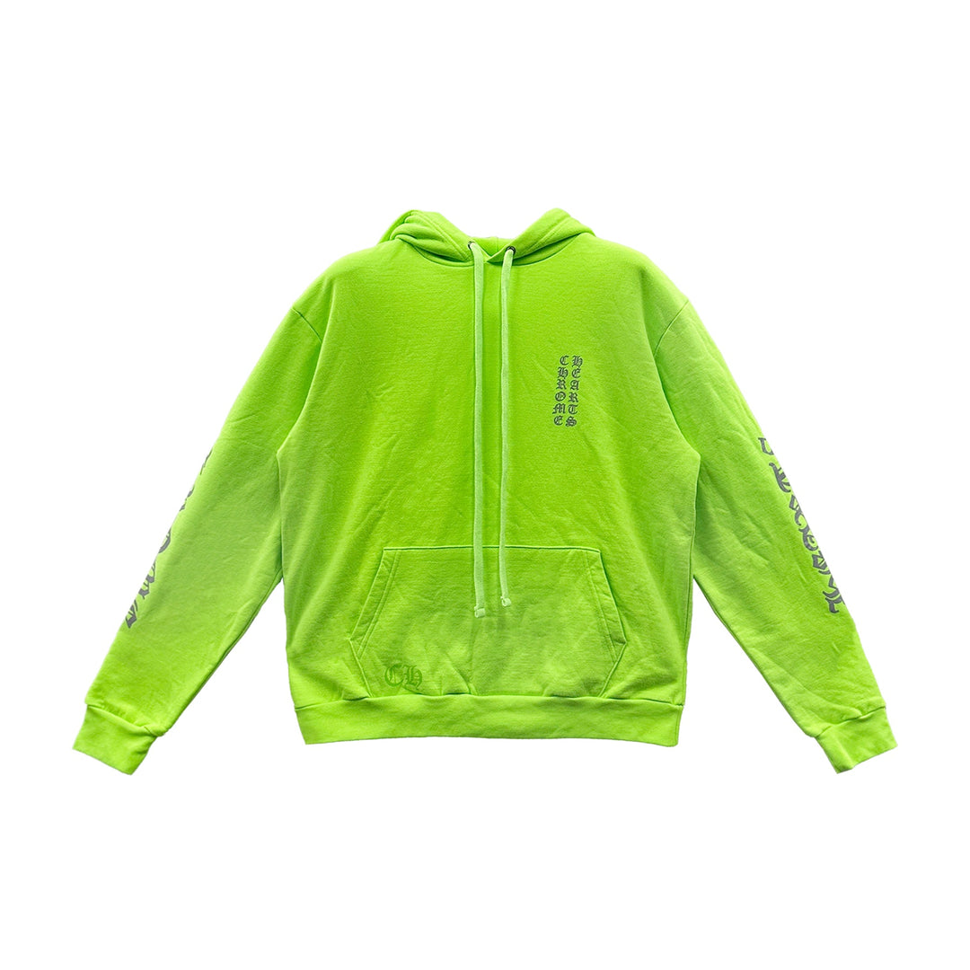Chrome Hearts Miami Exclusive Script Logo Neon Green Hoodie - SHENGLI ROAD MARKET