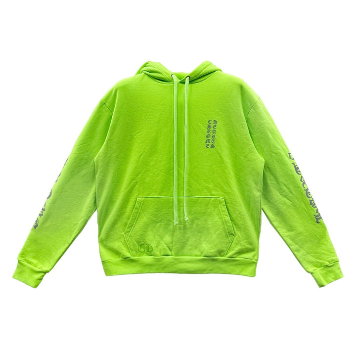 Chrome Hearts Miami Exclusive Script Logo Neon Green Hoodie - SHENGLI ROAD MARKET