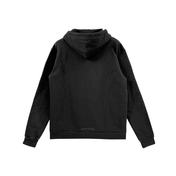 Chrome Hearts Miami Exclusive Vertical Logo Floral Sleeve Pullover Hoodie - SHENGLI ROAD MARKET