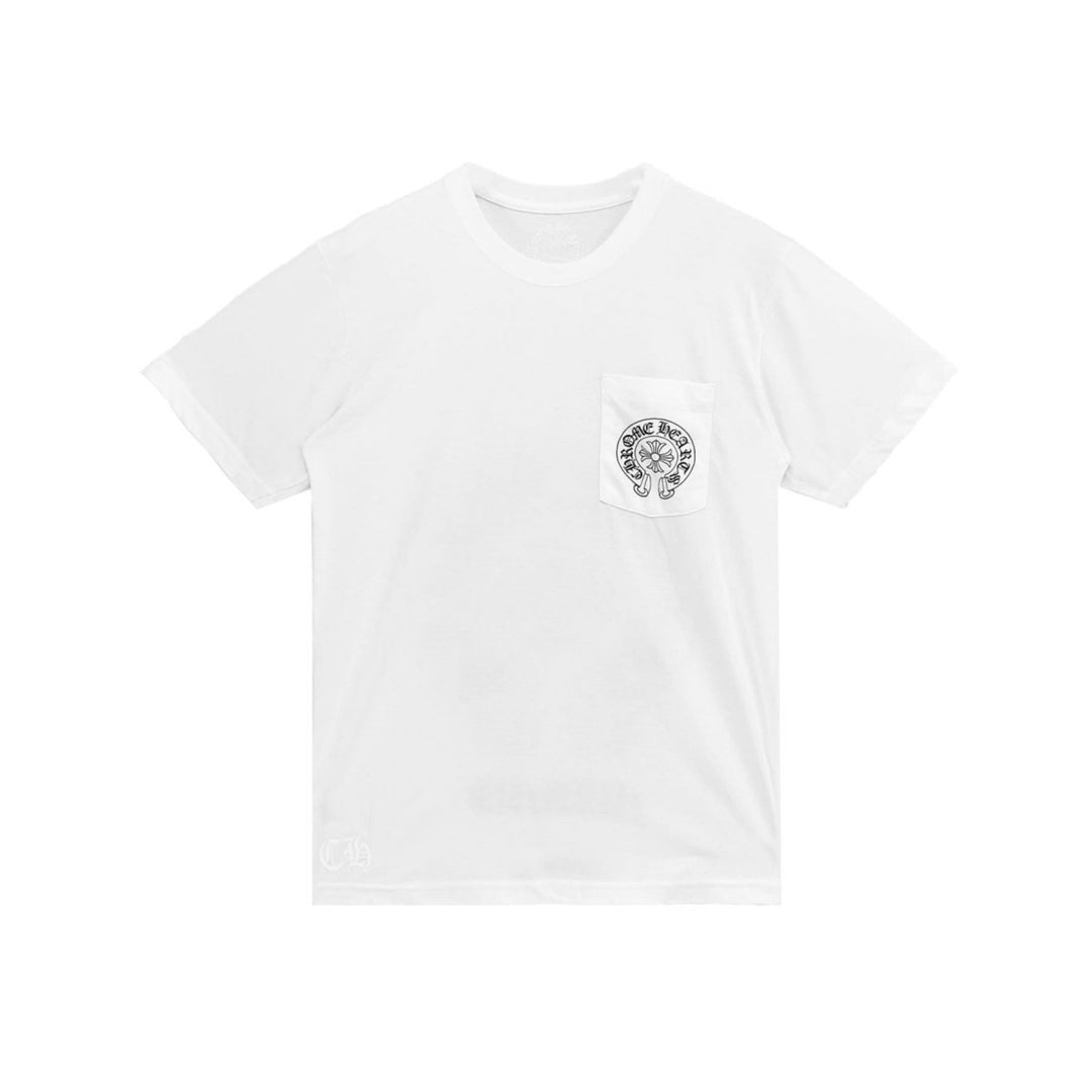 Chrome Hearts Miami Exclusive White Horseshoe Short Sleeve Tee - SHENGLI ROAD MARKET