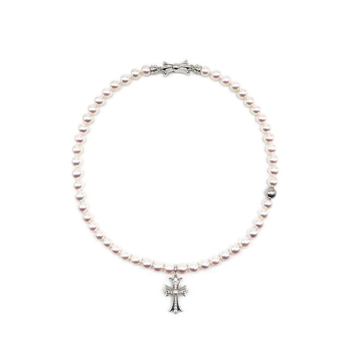 Chrome Hearts Mikimoto 18K White Gold Akoyo Pearl Necklace - SHENGLI ROAD MARKET