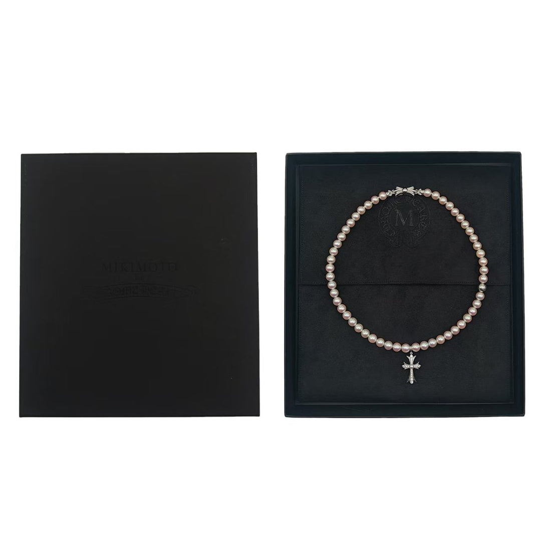 Chrome Hearts Mikimoto 18K White Gold Akoyo Pearl Necklace - SHENGLI ROAD MARKET