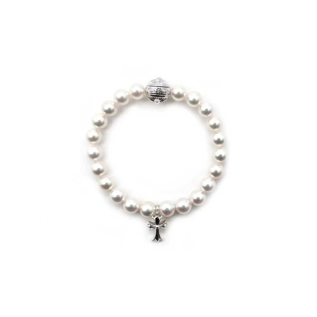 Chrome Hearts Mikimoto White Pearl Bracelet - SHENGLI ROAD MARKET