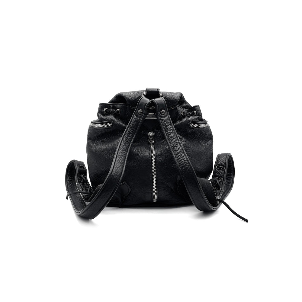 Chrome Hearts Mini Filigree Cross Black Leather Backpack - SHENGLI ROAD MARKET