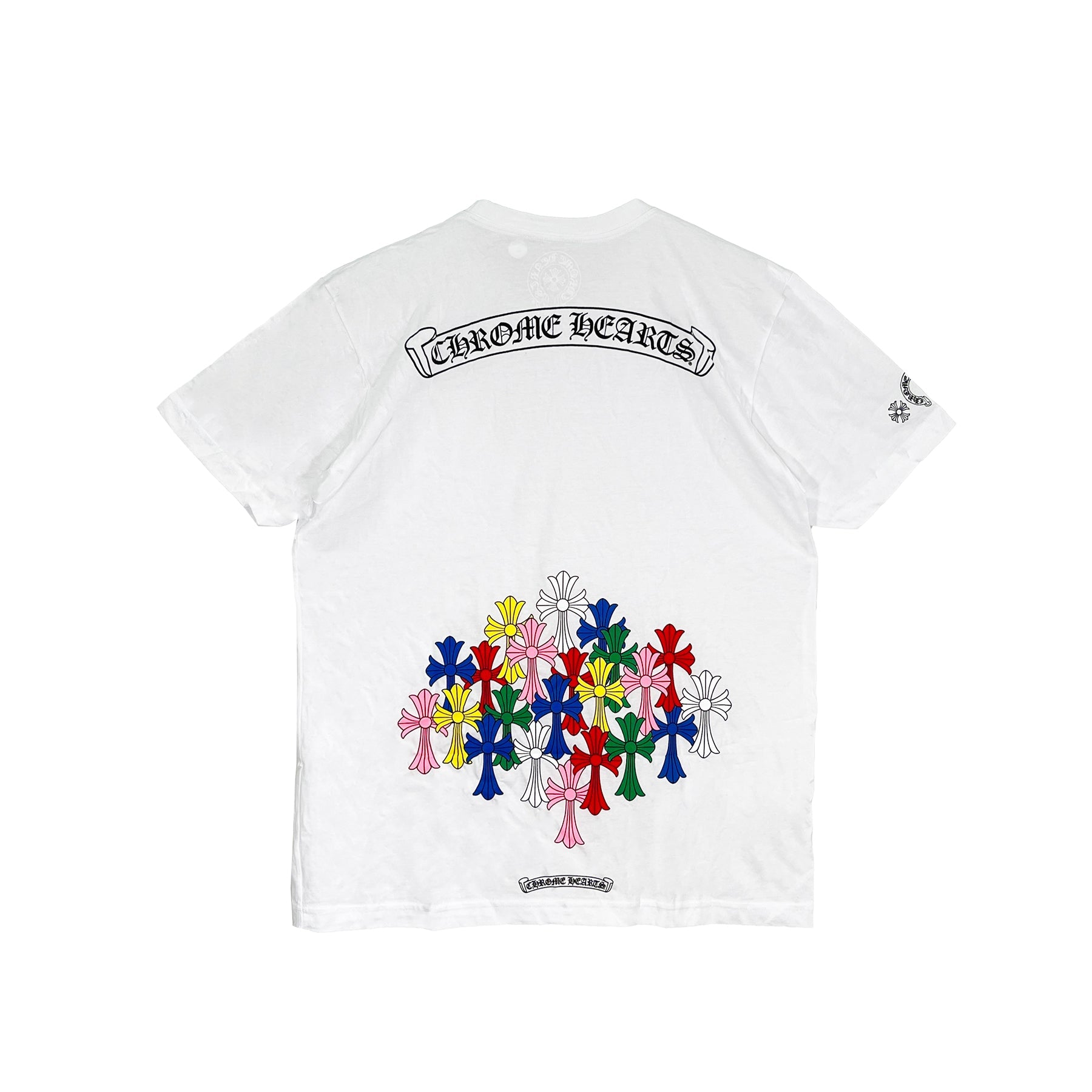 Chrome Hearts Multi-Color Cemetery Cross Short Sleeve T-shirt
