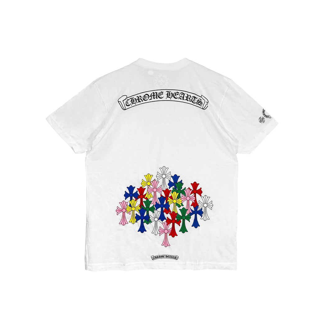 Chrome Hearts Multi-Color Cemetery Cross Short Sleeve T-shirt