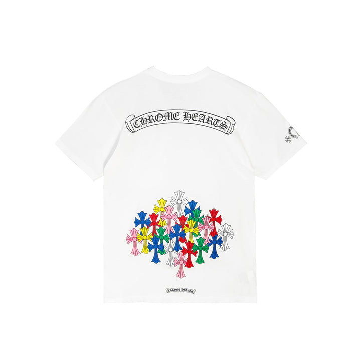 Chrome Hearts Multi Color Cemetery Cross Short Sleeve Tee - SHENGLI ROAD MARKET