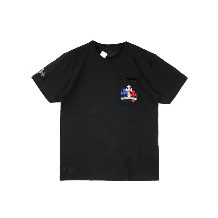 Chrome Hearts Multi Color Cross Cemetery Black Short Sleeve T-Shirt Tee - SHENGLI ROAD MARKET