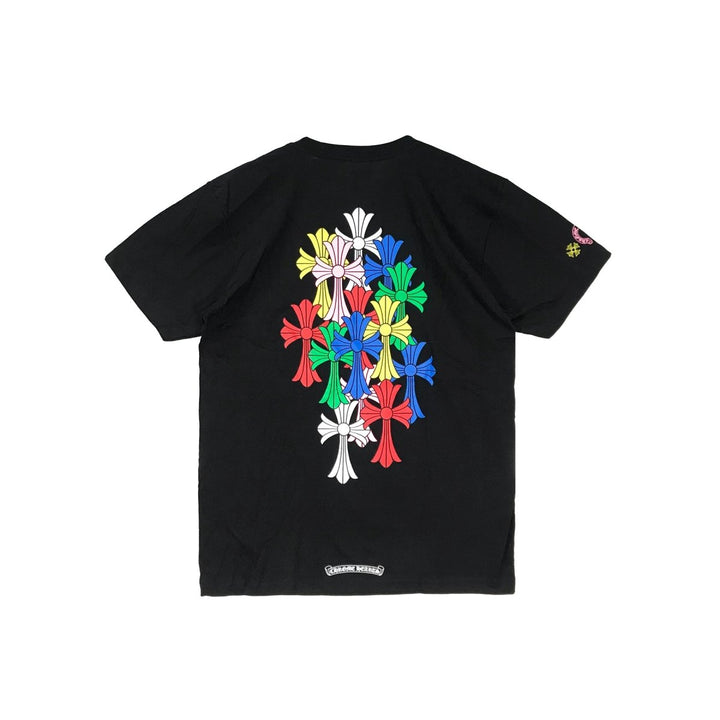 Chrome Hearts Multi Color Cross Cemetery Black Short Sleeve T-Shirt Tee - SHENGLI ROAD MARKET