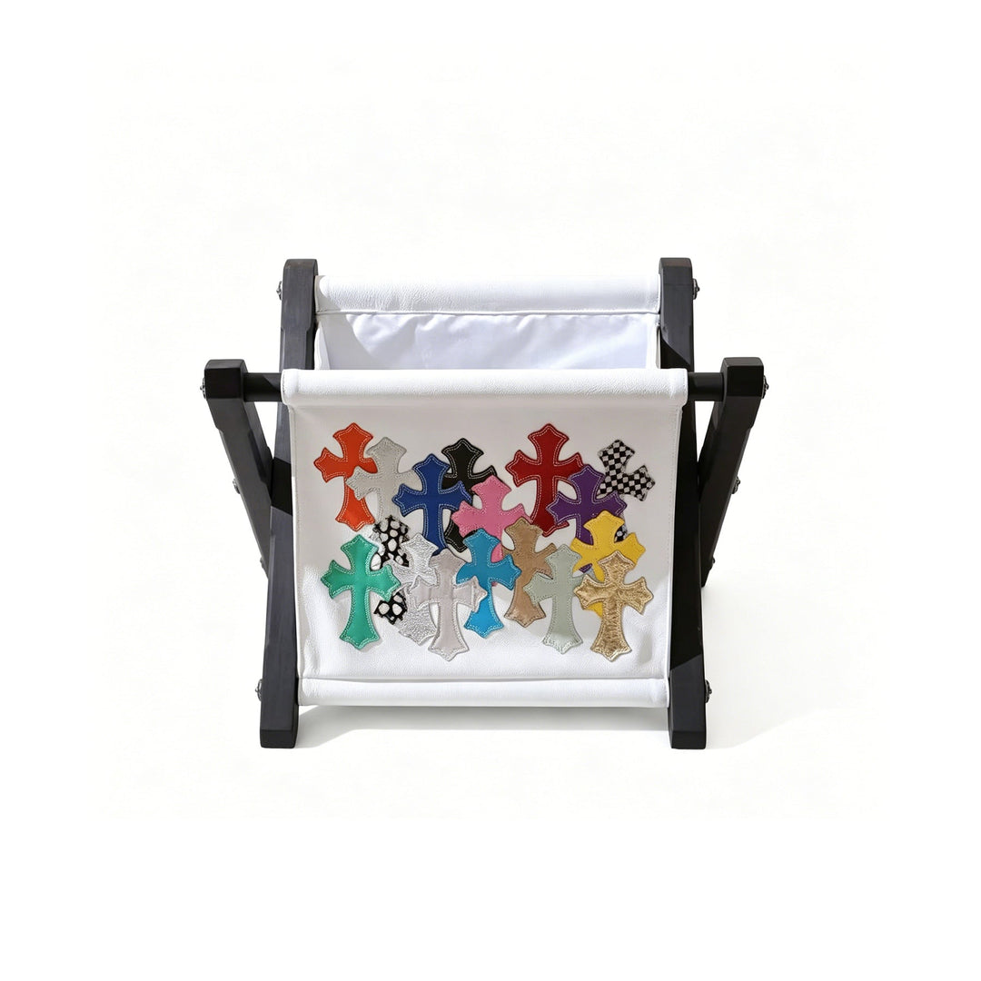 Chrome Hearts Multi-Color Cross Ebony Leather White Storage Rack - SHENGLI ROAD MARKET