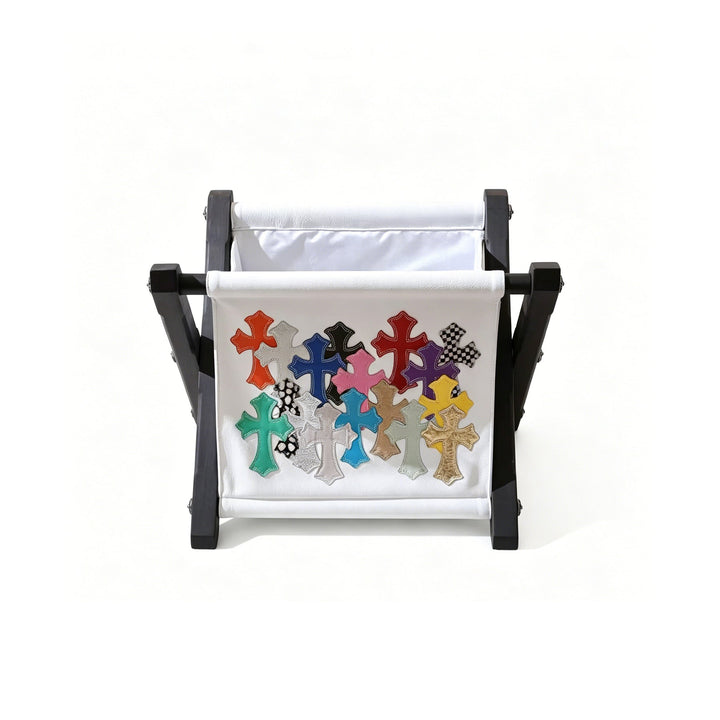 Chrome Hearts Multi-Color Cross Ebony Leather White Storage Rack - SHENGLI ROAD MARKET