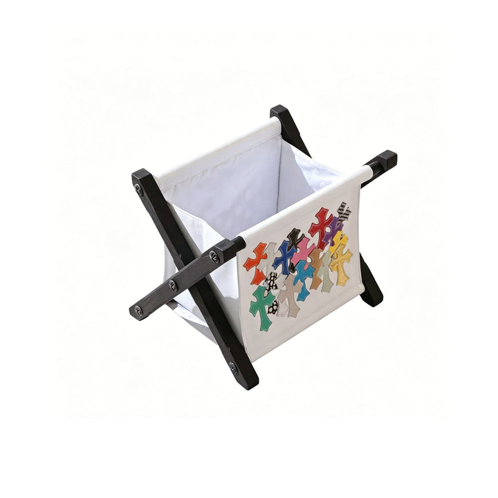 Chrome Hearts Multi-Color Cross Ebony Leather White Storage Rack - SHENGLI ROAD MARKET