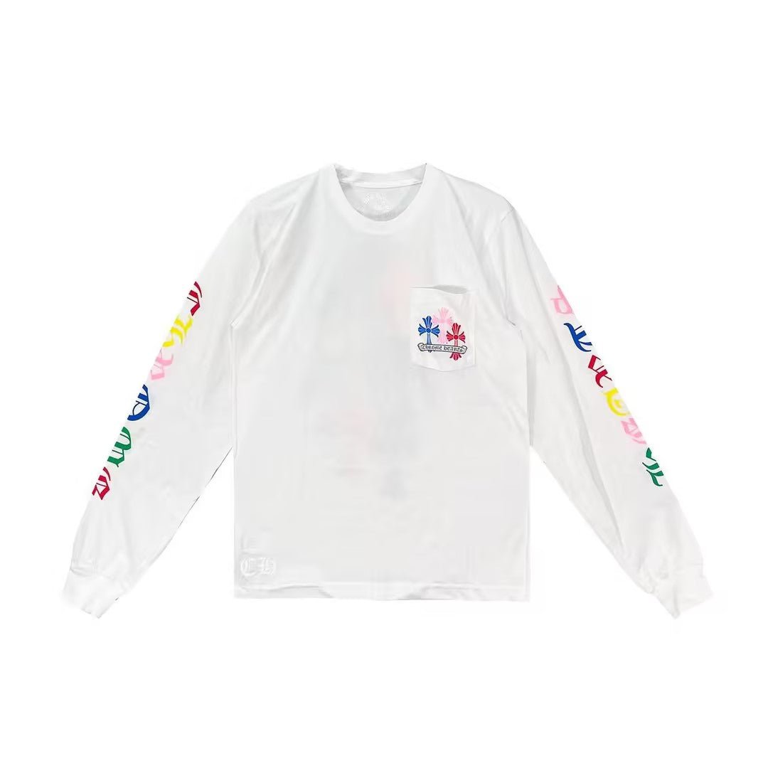 Chrome Hearts Multi Color Cross Logo Long Sleeves T - shirt - SHENGLI ROAD MARKET