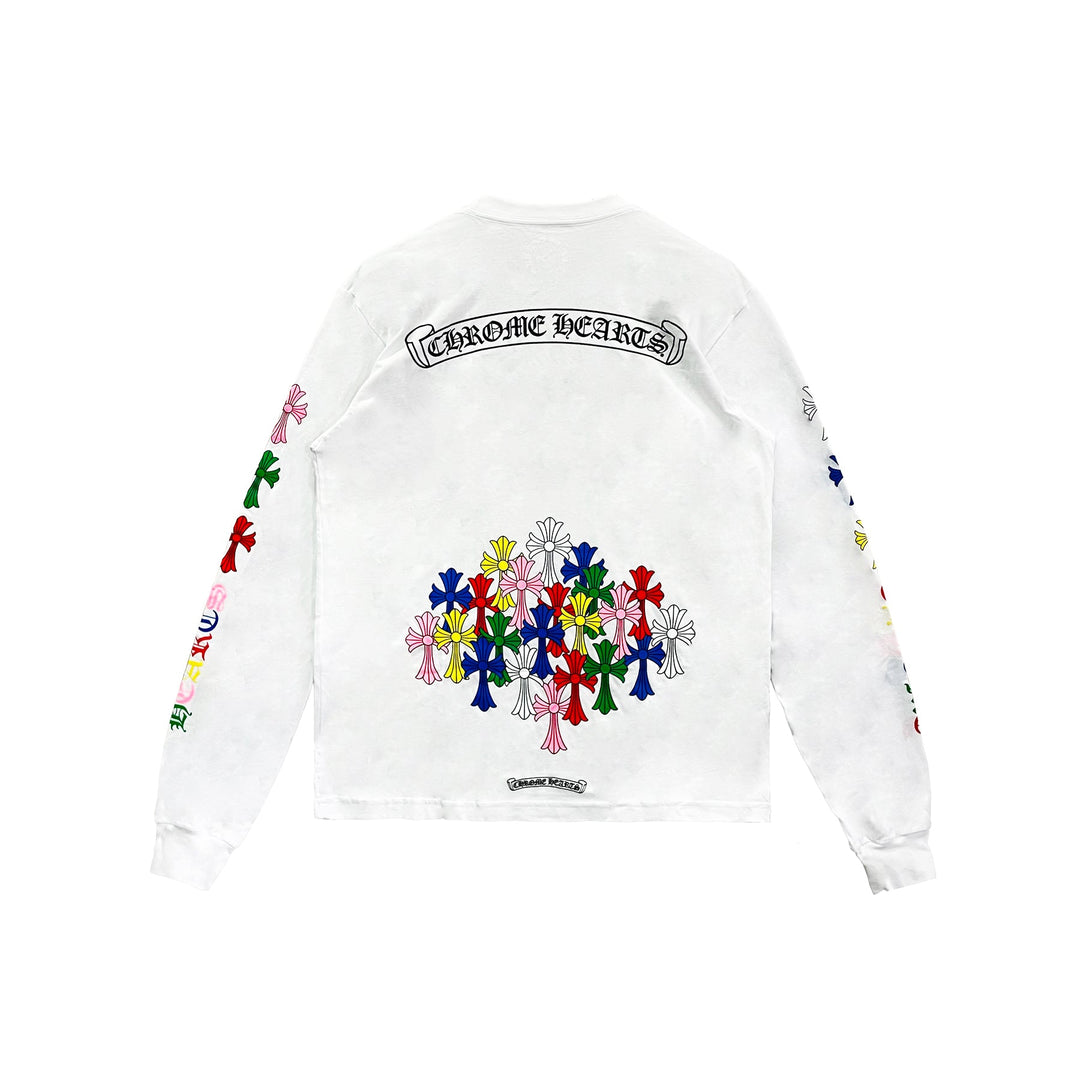 Chrome Hearts Multi Color Cross Logo Scroll Sweatshirt - SHENGLI ROAD MARKET