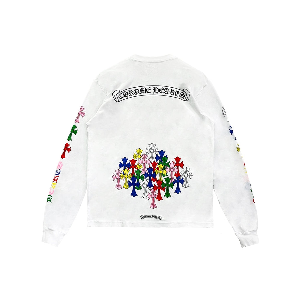 Chrome Hearts Multi Color Cross Logo Scroll Sweatshirt - SRM