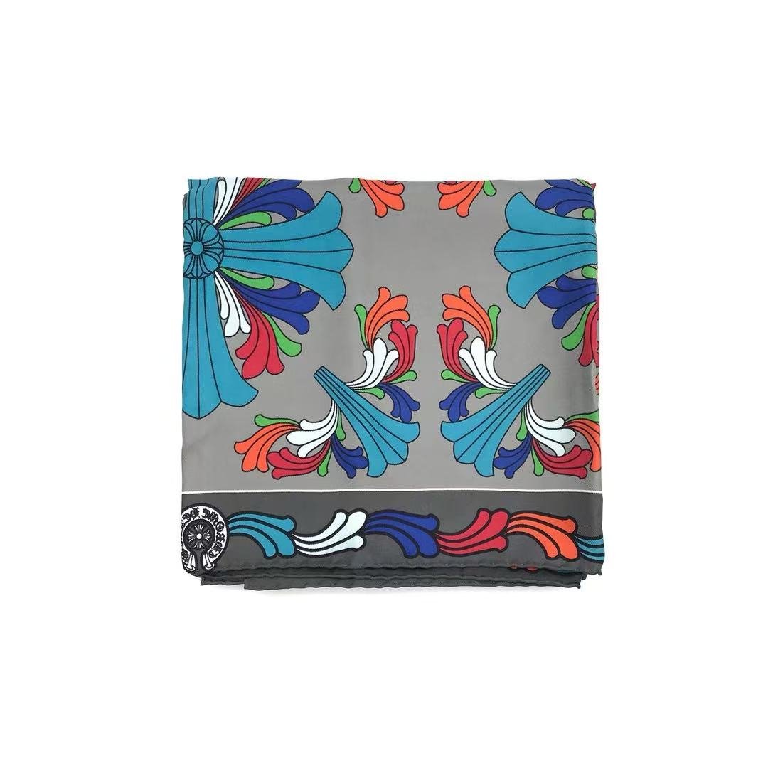 Chrome Hearts Multi Color Cross Logo Silk Scarf - SHENGLI ROAD MARKET
