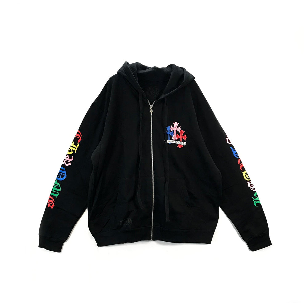 Chrome Hearts Multi - Color Cross Logo Zip Up Hoodie - SHENGLI ROAD MARKET