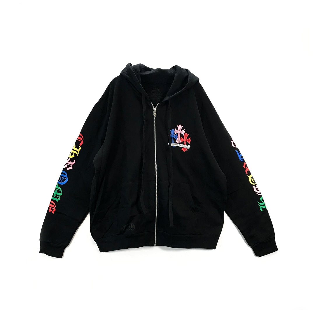 Chrome Hearts Multi - Color Cross Logo Zip Up Hoodie - SHENGLI ROAD MARKET