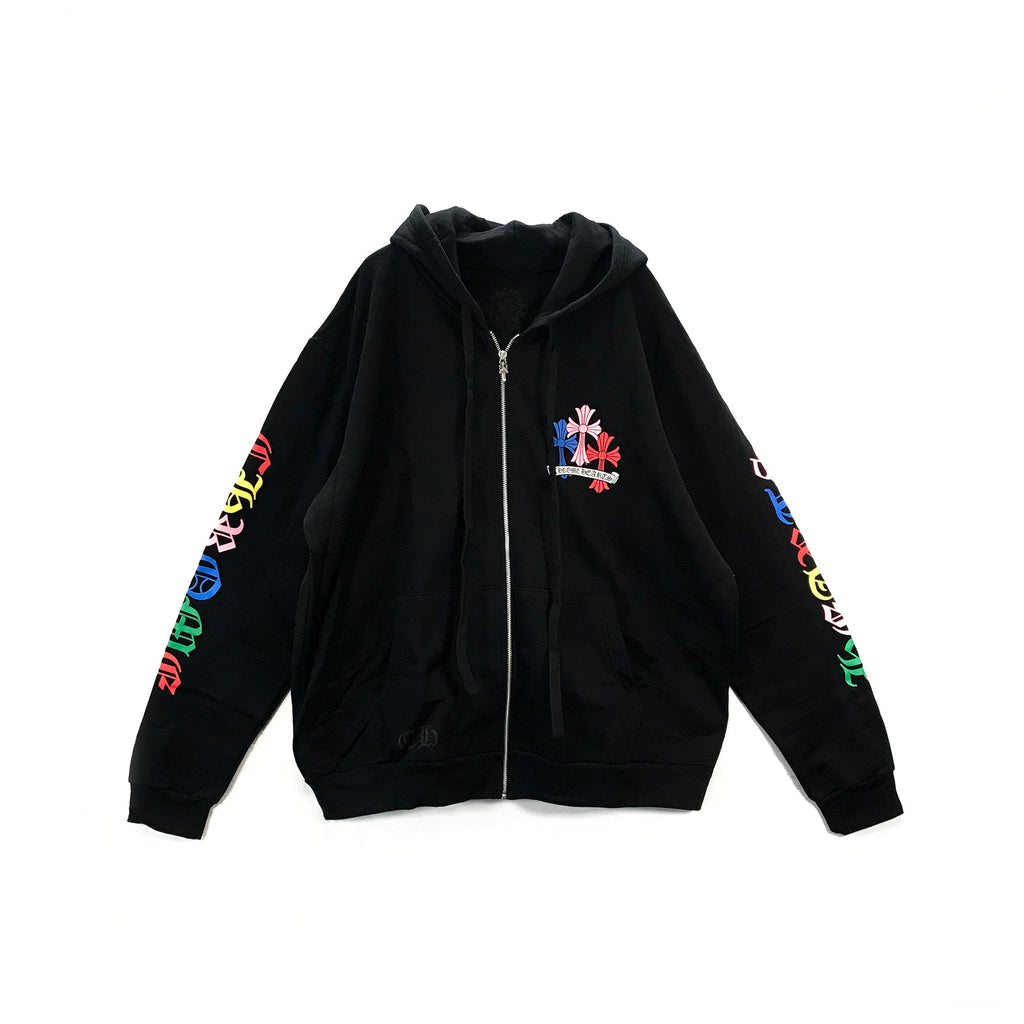 Chrome Hearts Multi-Color Cross Logo Zip Up Hoodie - SRM – SHENGLI