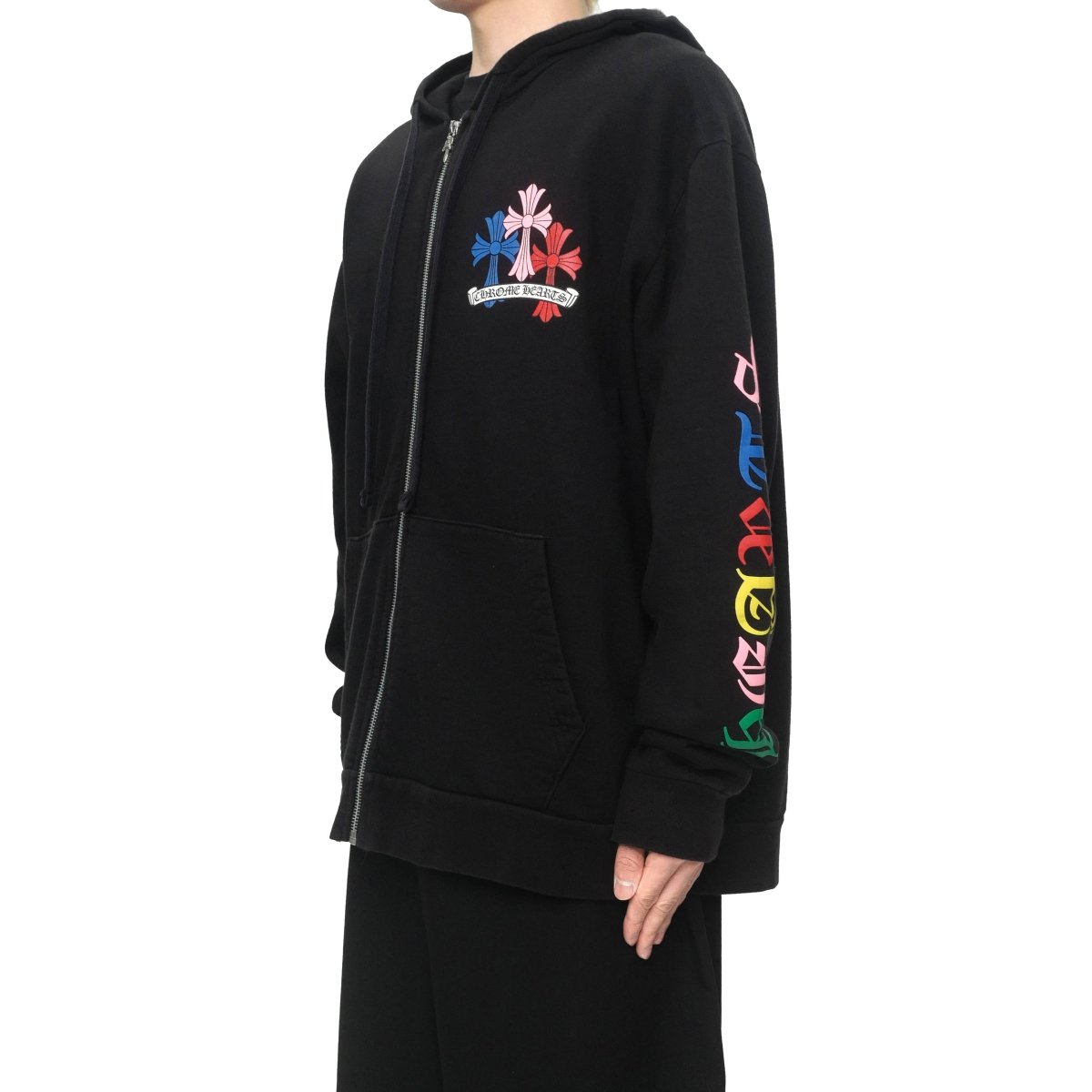 Chrome Hearts Multi-Color Cross Logo Zip Up Hoodie - SRM