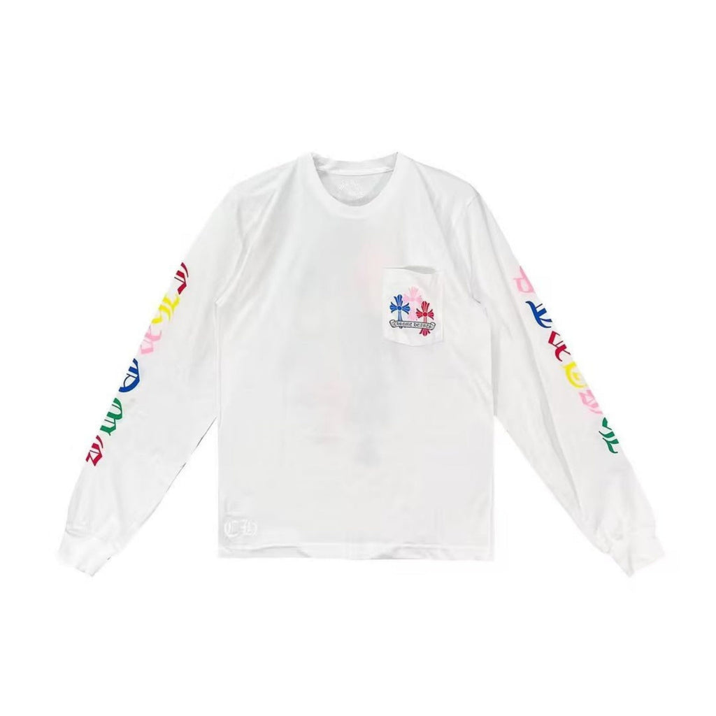 Chrome Hearts Multi Color Cross Long Sleeve T-shirt - SRM