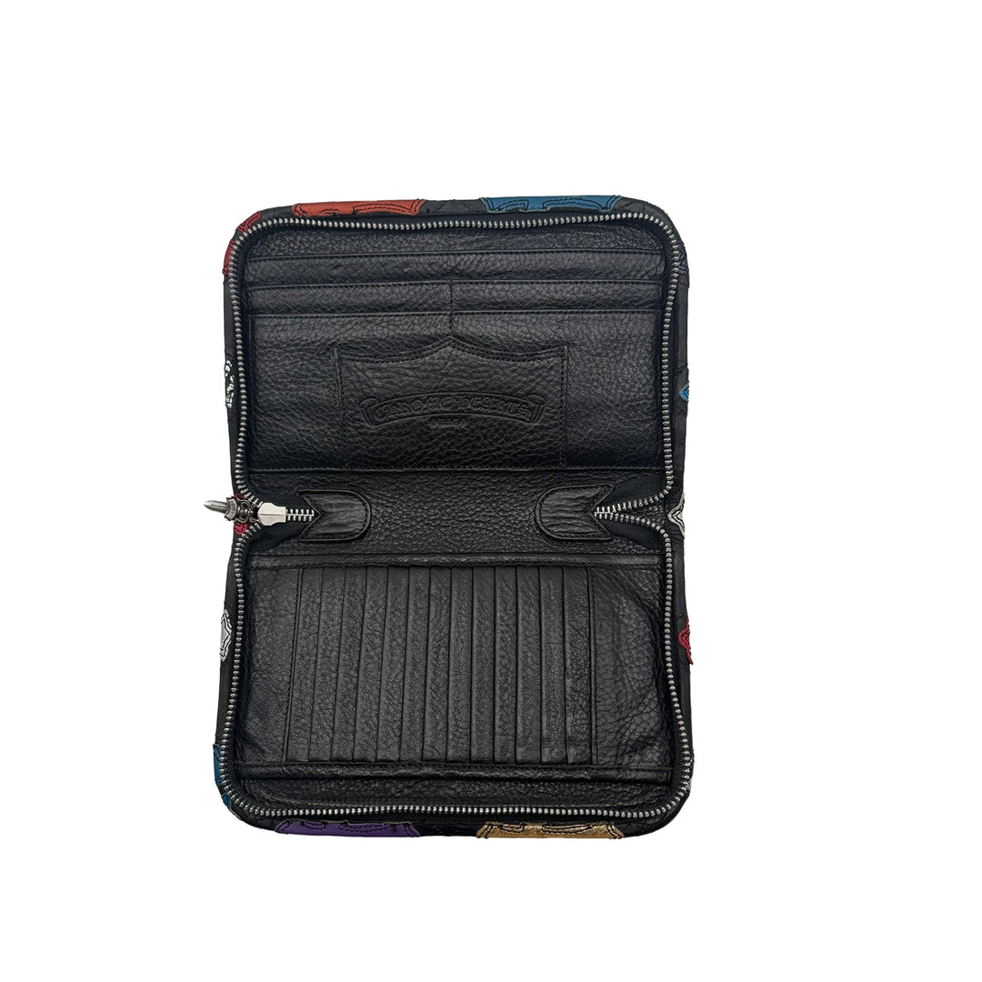 Chrome Hearts Multi - Color Cross Patch Qulited Zip Wallet - SHENGLI ROAD MARKET